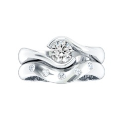 Embrace Wedding Band in 18kt White Gold AU - Main View